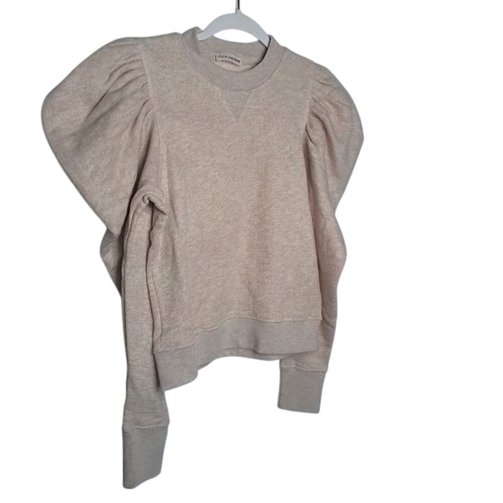 Ulla Johnson Puff Sleeve 100% Cotton Sweater Cream Portugal Women's Size XSP